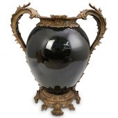 CASTILIAN CERAMIC & BRONZE URN