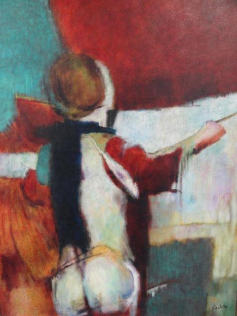 CASTILLO. Modernist Oil on Canvas