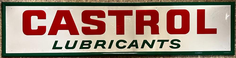 CASTROL LUBRICANTS PAINED SIGN, NOS