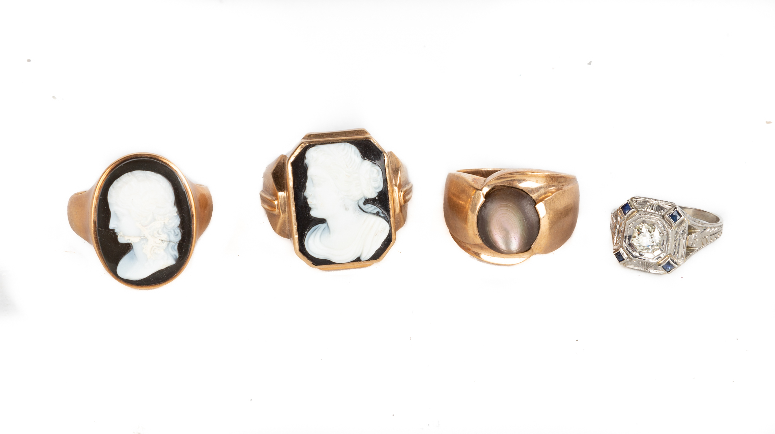CAT EYE OPAL RING, CAMEO RINGS