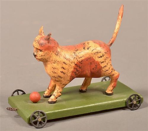 CAT PULL TOY BY JUNE & WALT