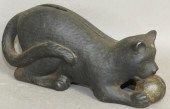CAT WITH BALL CAST IRON BANKca