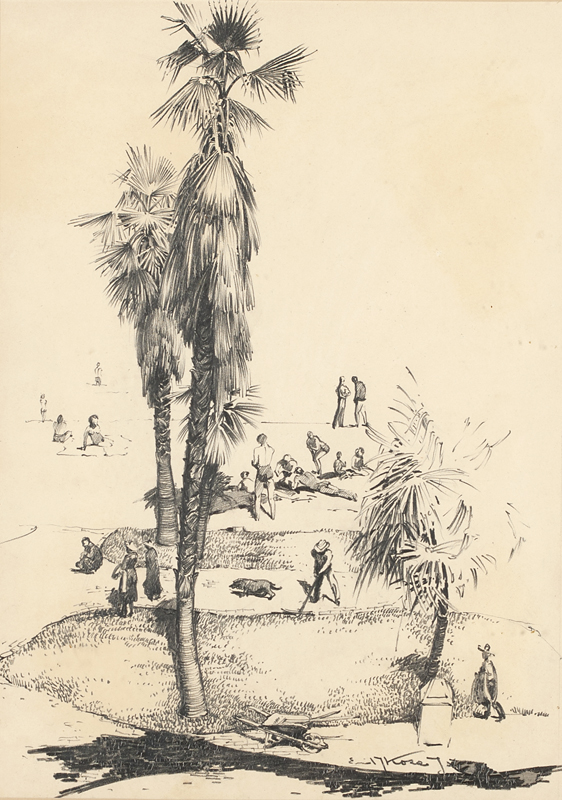 ''Catalina Island'' graphite on