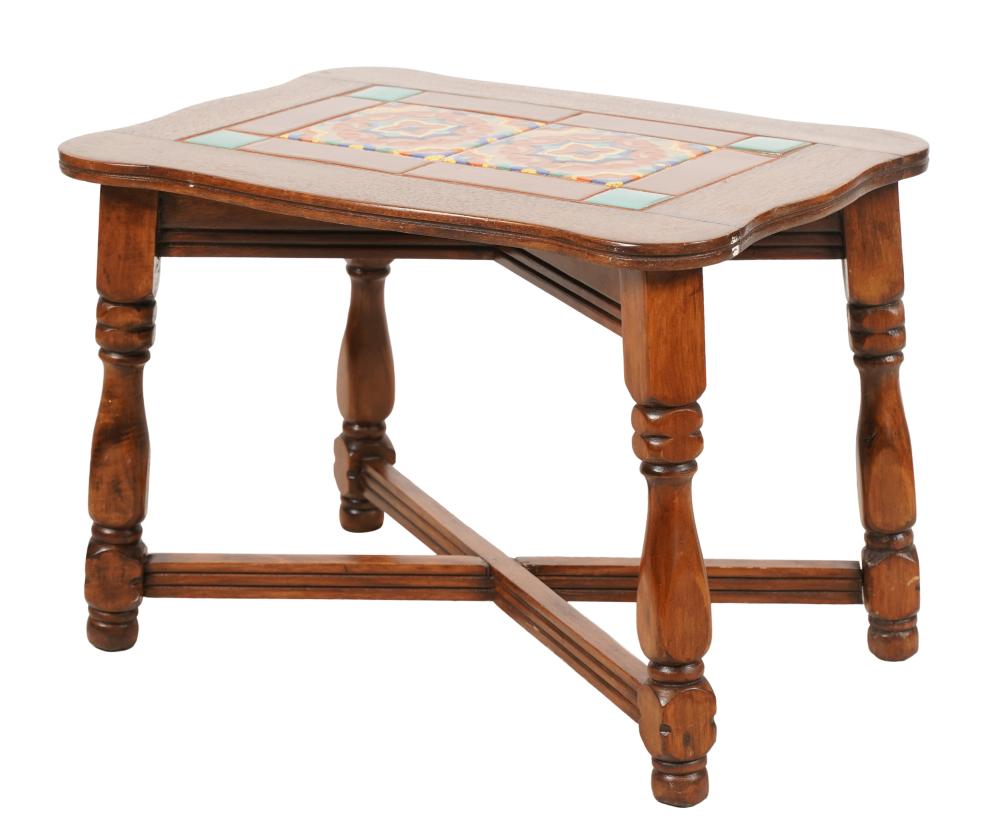 CATALINA-STYLE TILE-INSET OAK END