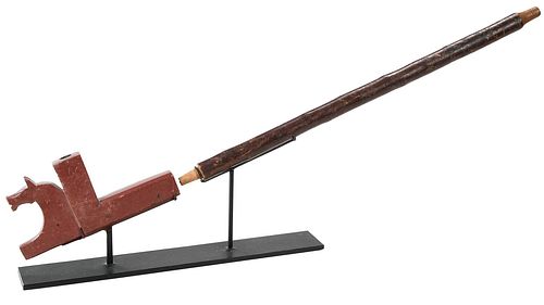 CATLINITE HORSE EFFIGY PIPE AND