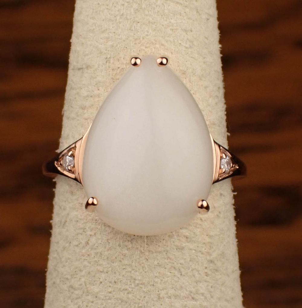 CAT'S EYE MOONSTONE AND DIAMOND