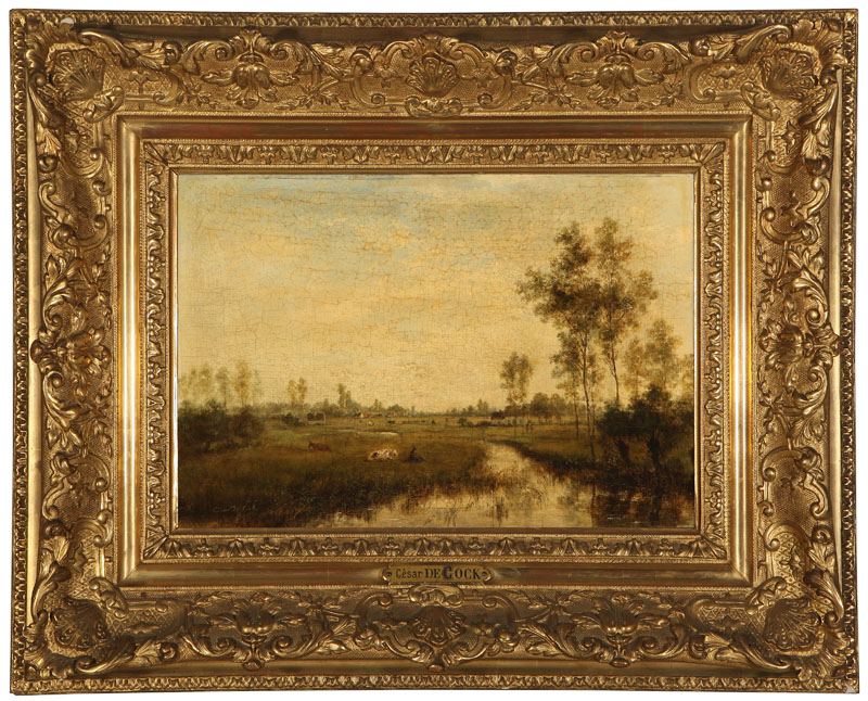 Cattle Resting in a Flemish River