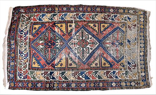 CAUCASIAN ORIENTAL THROW RUG, 5' 8"