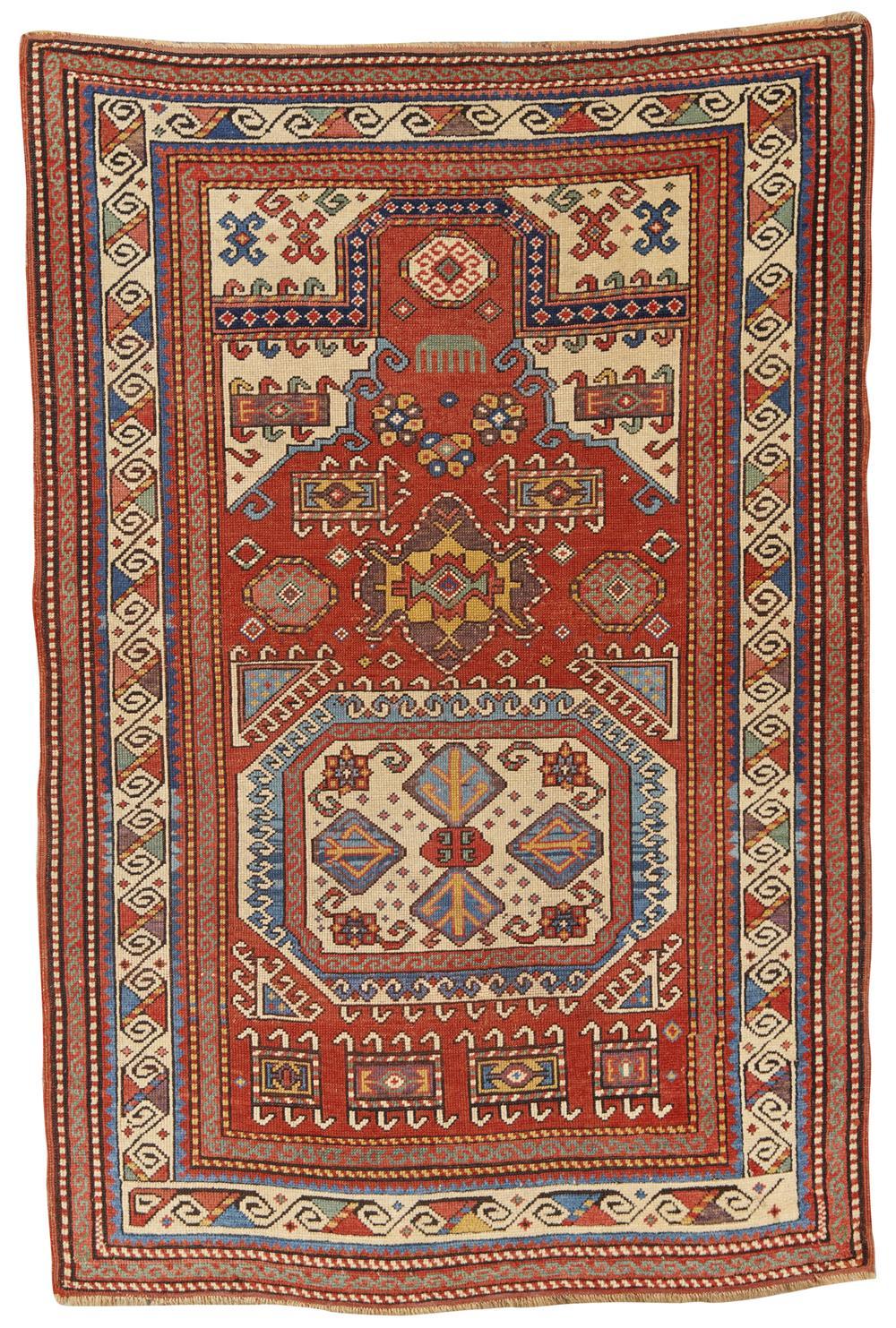 CAUCASIAN PRAYER RUG, 19TH CENTURY;