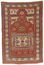 CAUCASIAN PRAYER RUG, 19TH CEN