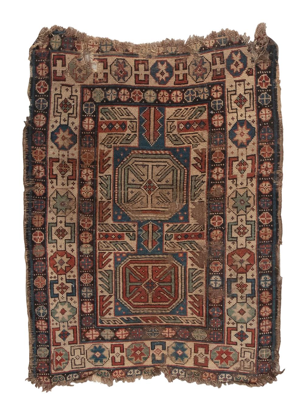 CAUCASIAN PRAYER RUG: 3’3” X 4’0"