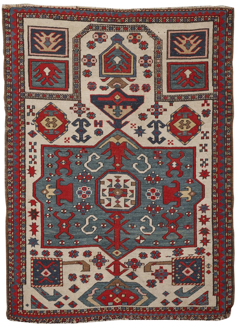 CAUCASIAN PRAYER RUG, CA. 1900; 4