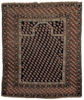 Caucasian prayer rug, repeatin