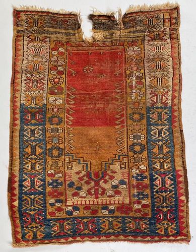 CAUCASIAN PRAYER RUG3' 3" wide,