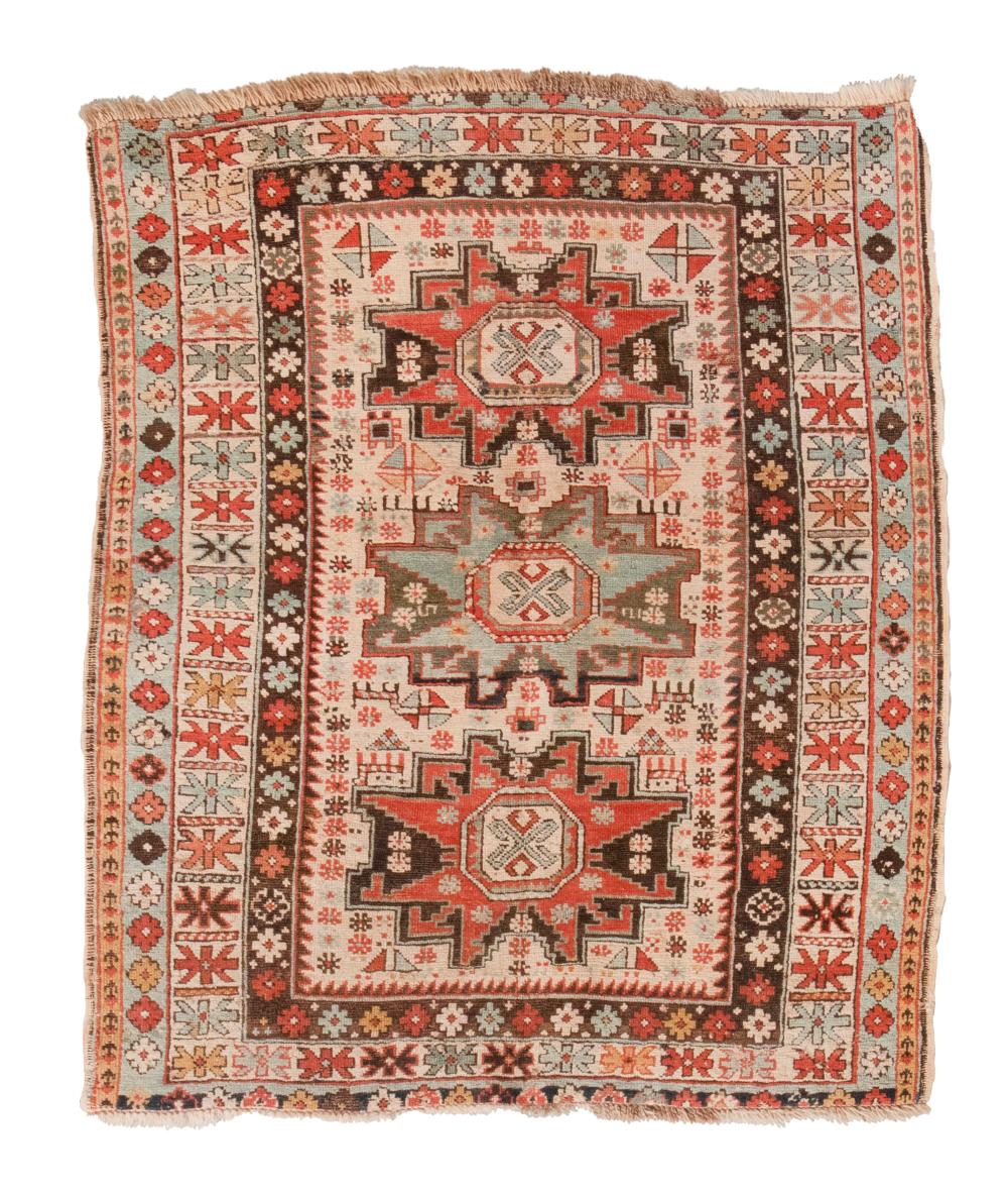 CAUCASIAN RUG: 3’4” X 4’4”CAUCASIAN