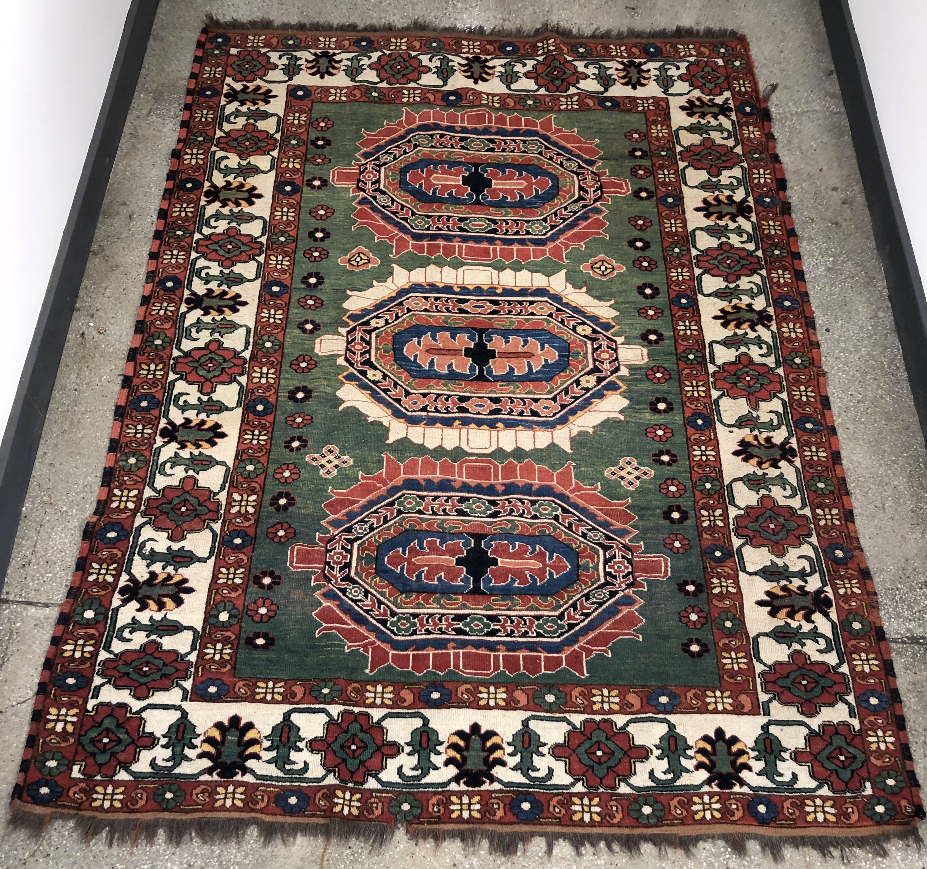 CAUCASIAN RUG, 6' 11" X 4' 11.5"