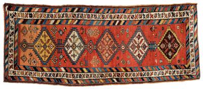 Caucasian rug, five serrated