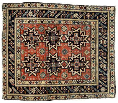 Caucasian rug, four geometric