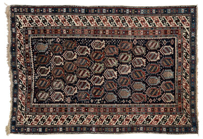 Caucasian rug, rectangular