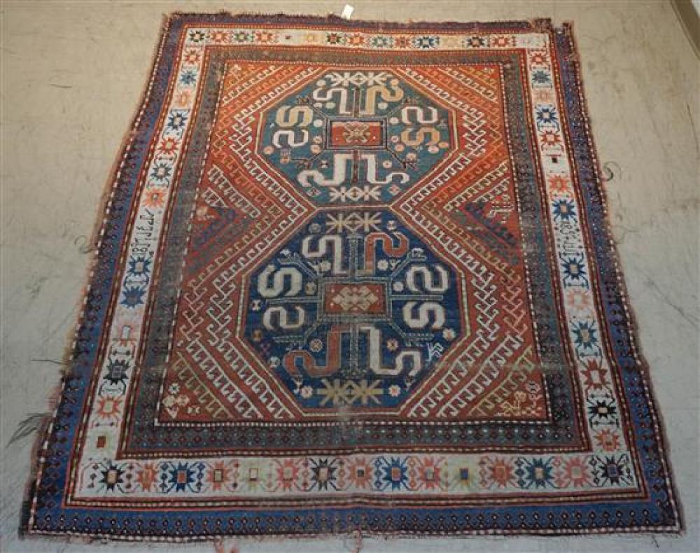 CAUCASIAN RUG (SOME DAMAGE), 7 FT 7