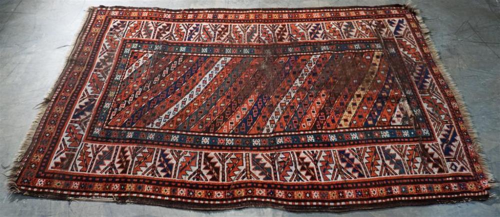 CAUCASIAN RUG (WORN), 6 FT 9 IN X 4