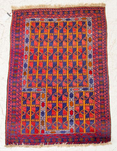 CAUCASIAN WOOL HANDKNOTTED RUG.
