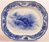 CAULDON FLOW BLUE CHINA TURKEY