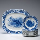 Cauldon Flow Blue Turkey Platt