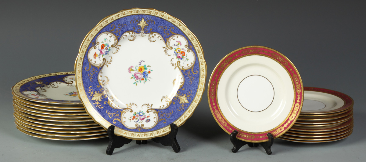 Cauldon & Minton Tiffany Plates Set