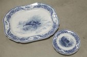 CAULDON PLATTER AND PLATES. Bl
