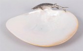 CAVIAR DISH OF ABALONE SHELL W