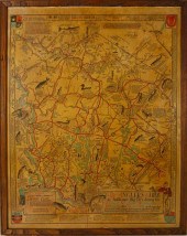 CAYTON B. SEAGERS 1935 MAP, "T