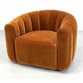 CB2 Swivel Channel Back Lounge