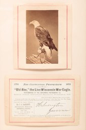 CDV OF EAGLE MASCOT "OLD ABE".