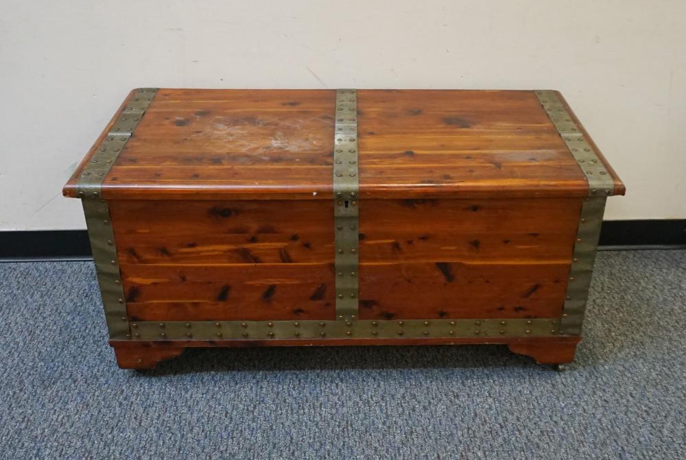 CEDAR METAL BOUND BLANKET CHEST