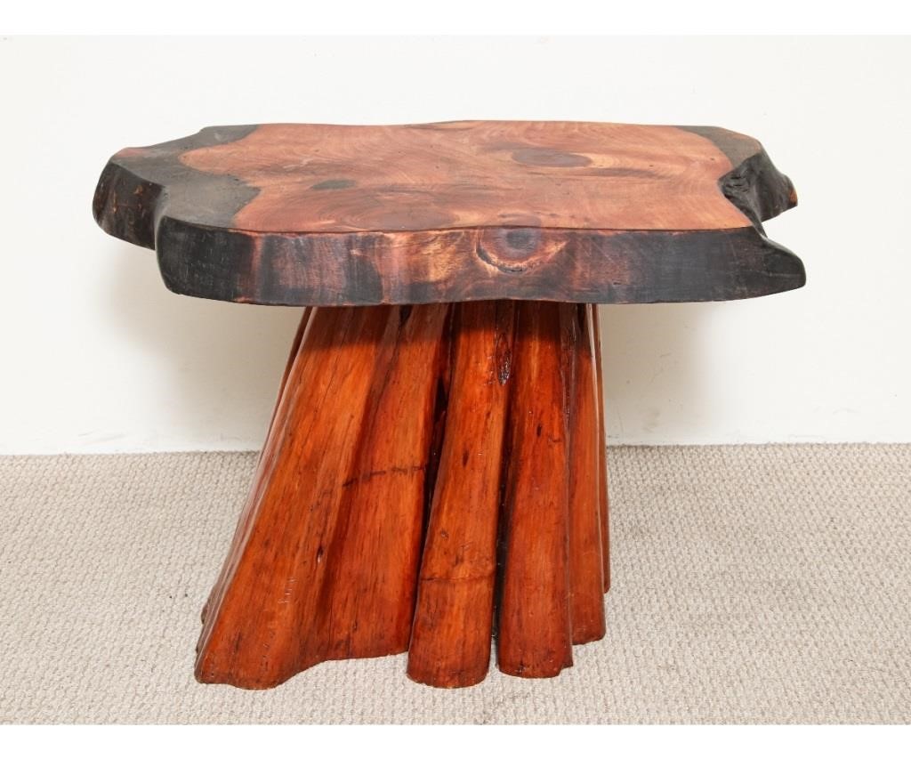 Cedar wood stump table, base