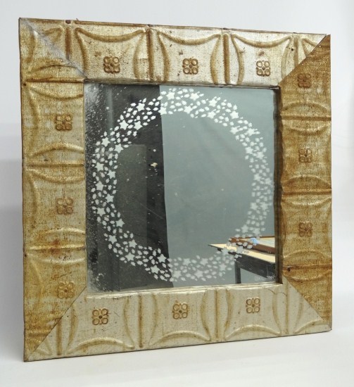 Ceiling tile mirror. 24'' W 25''