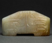 CELADON AND RUSSET JADE SWORD