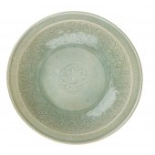 CELADON-GLAZED 'LOTUS' CHARGER