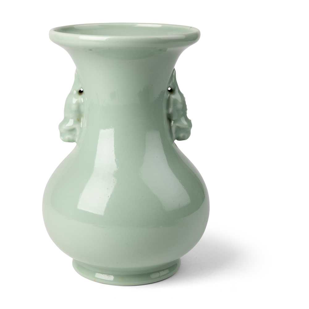 CELADON-GLAZED 'MAKARA' HANDLED