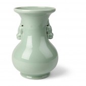 CELADON-GLAZED 'MAKARA' HANDLE