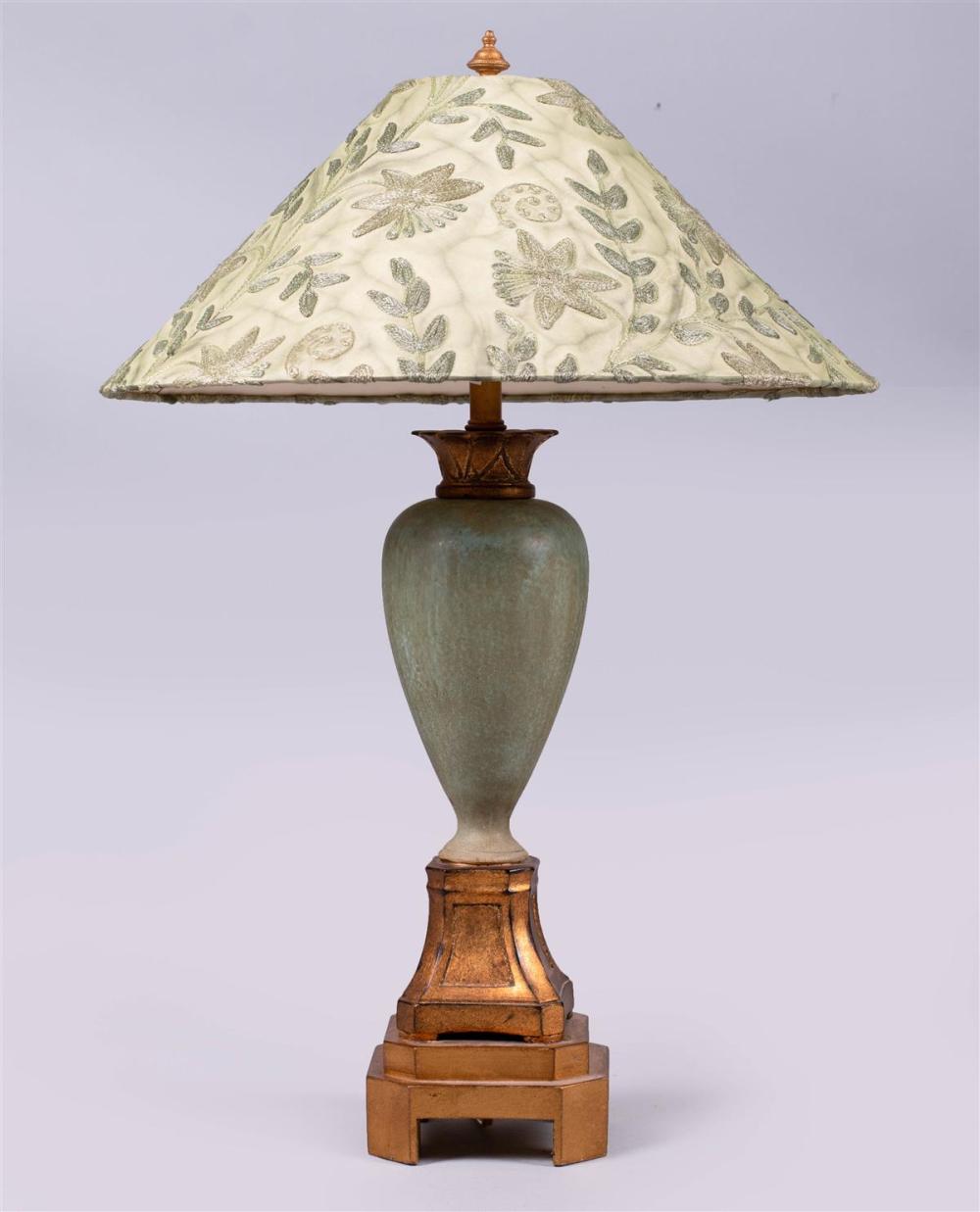 CELADON-GLAZED SMALL VASE ON