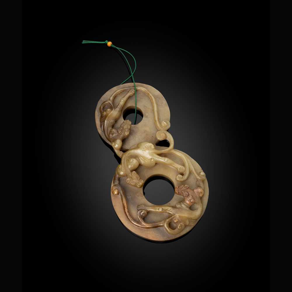 CELADON JADE CARVING OF