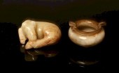 CELADON JADE CENSER AND HORSET