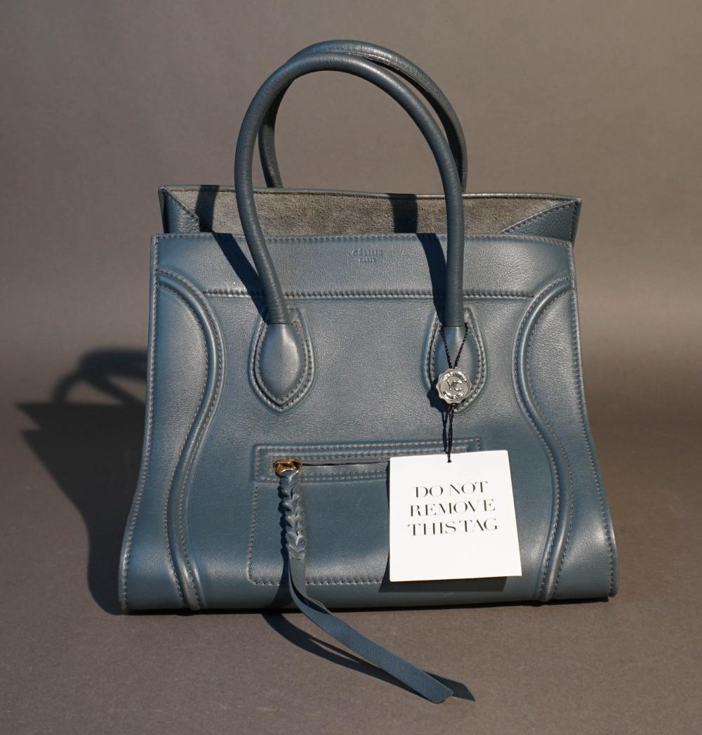 CELINE BLUE LEATHER MEDIUM