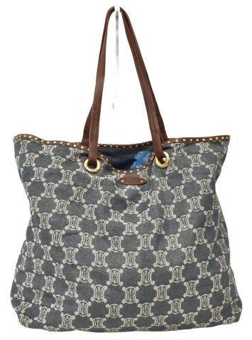 CELINE BLUE MACADAM DENIM CANVAS
