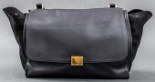CELINE TRAPEZE BLACK LEATHER H