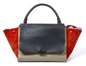 CELINE 'TRAPEZE' TRICOLOR LEAT