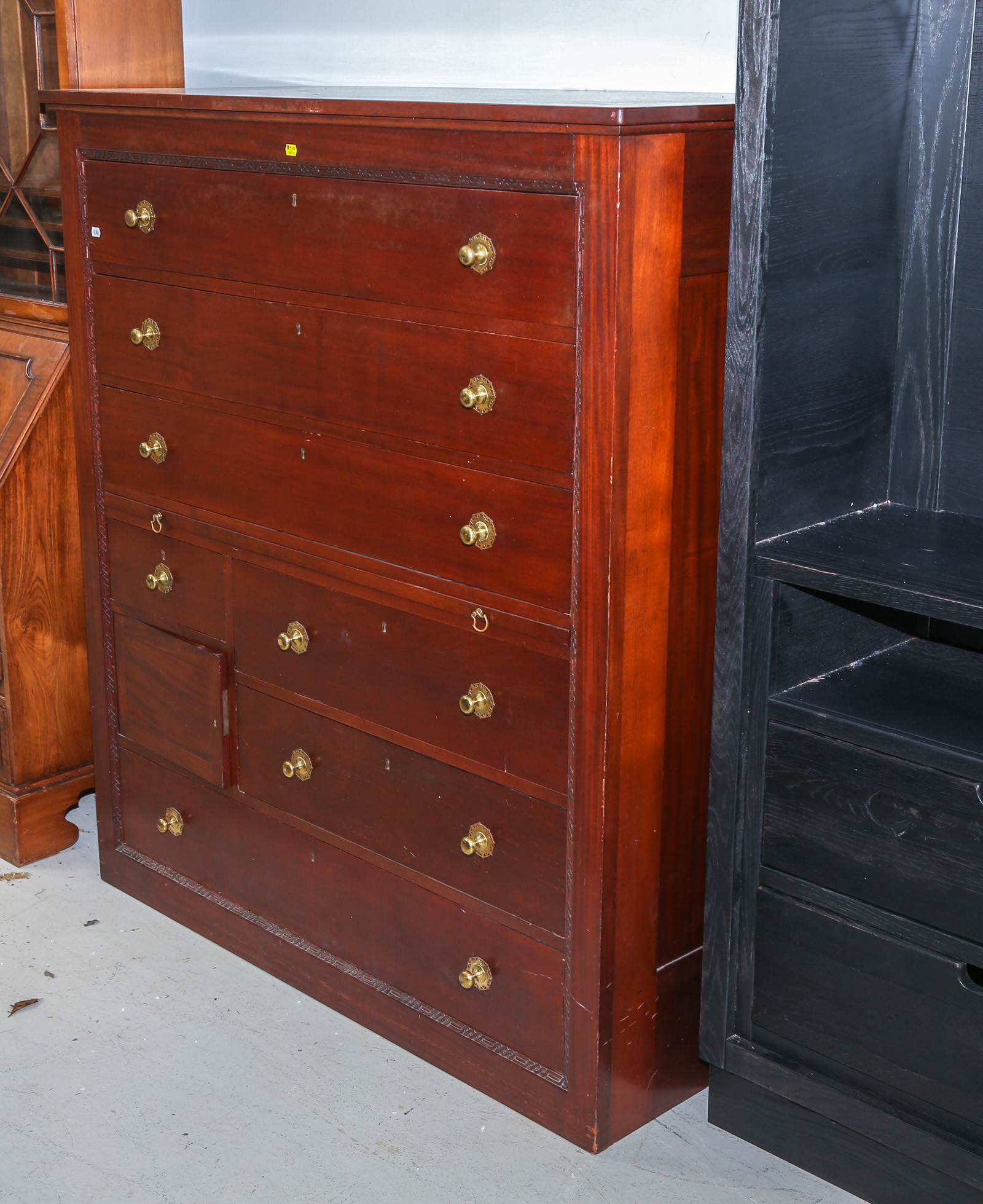 CELTIC REVIVAL MAHOGANY STORAGE