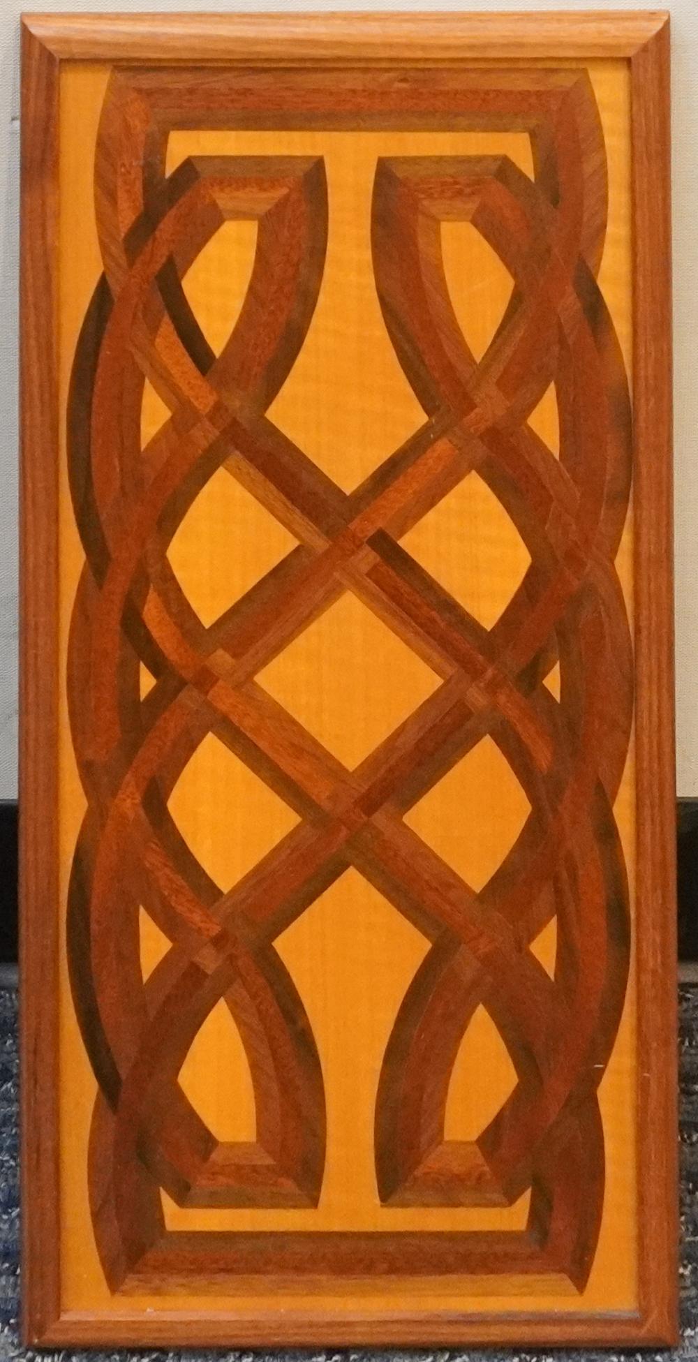 CELTIC STYLE MIXED WOOD PLAQUE,
